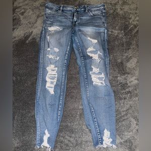 American Eagle distressed Super Stretch X high rise jegging - size 14 short